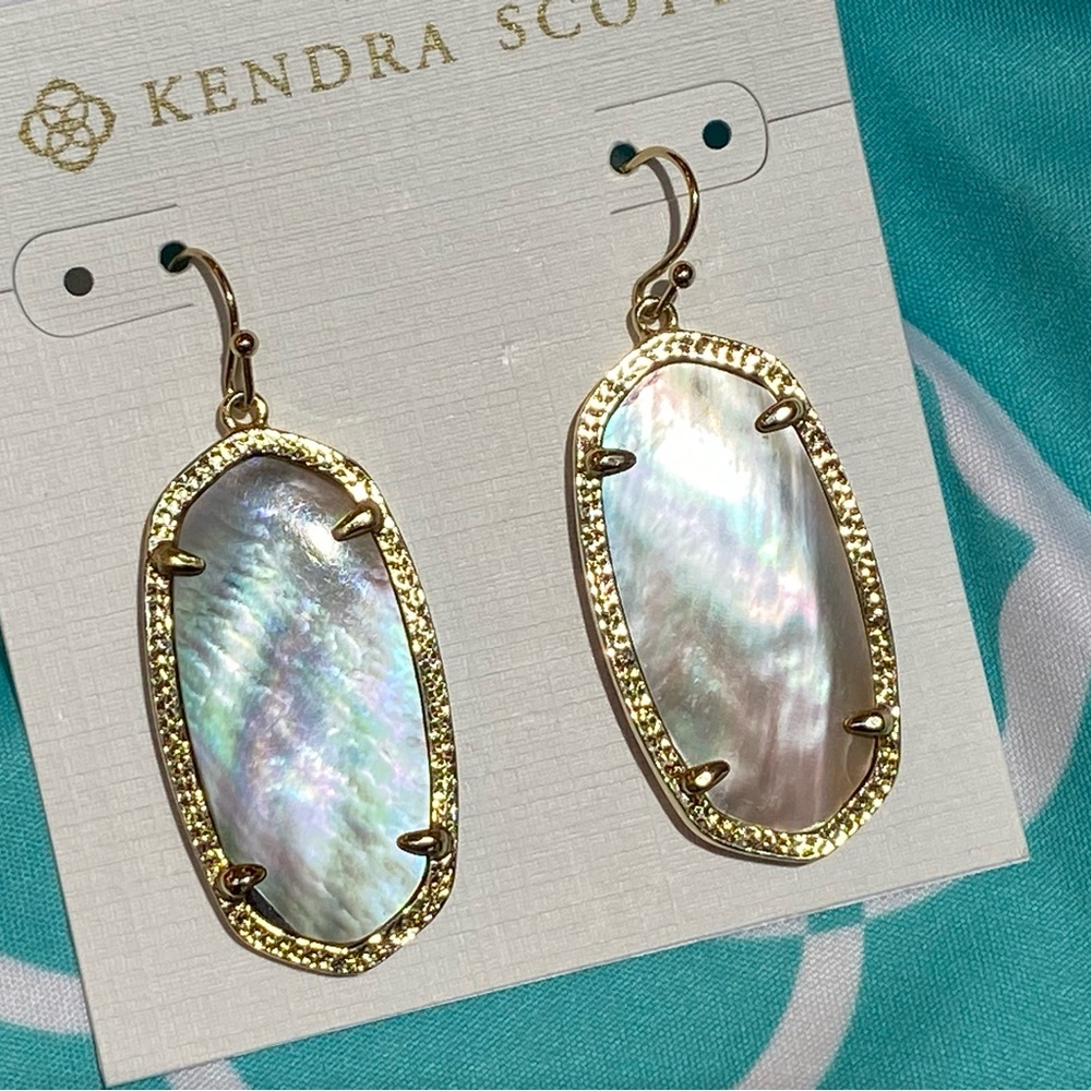 Kendra Scott Elle Abalone Earrings in Gold
